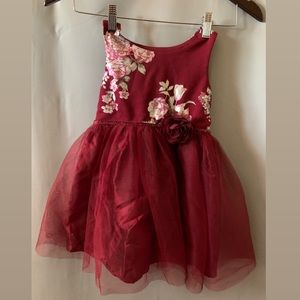 Girls Burgundy Dress